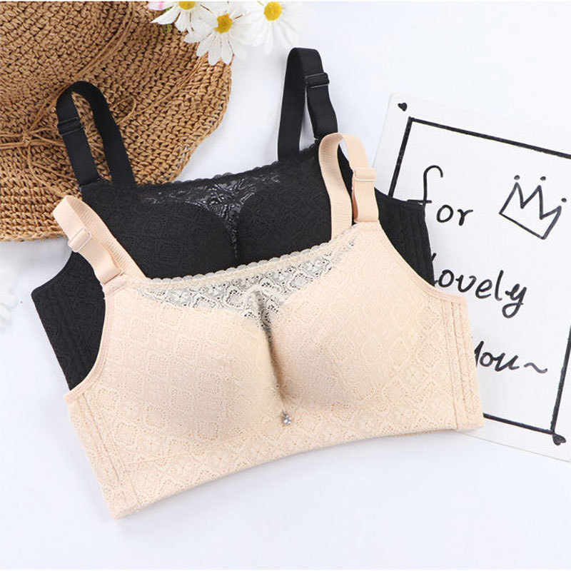 Sutien bandeau Push-Up cupe groase, dantelă, nailon, cupă completă, formă: vârf subțire, bază groasă