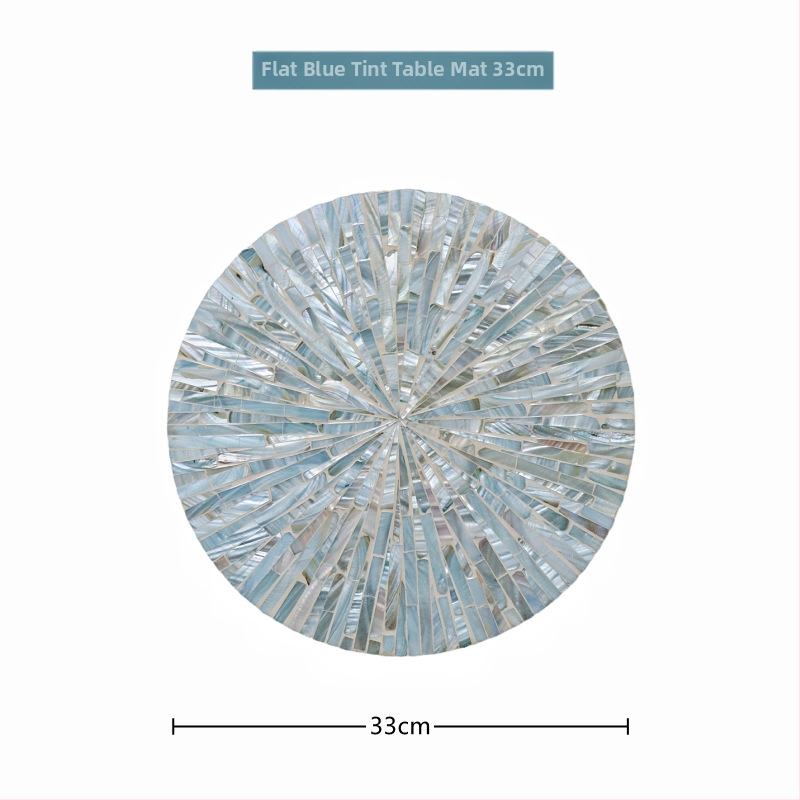 Șervet rotund din lemn cu motif scoică, monocrom, stil Nordic, lansat în 2023