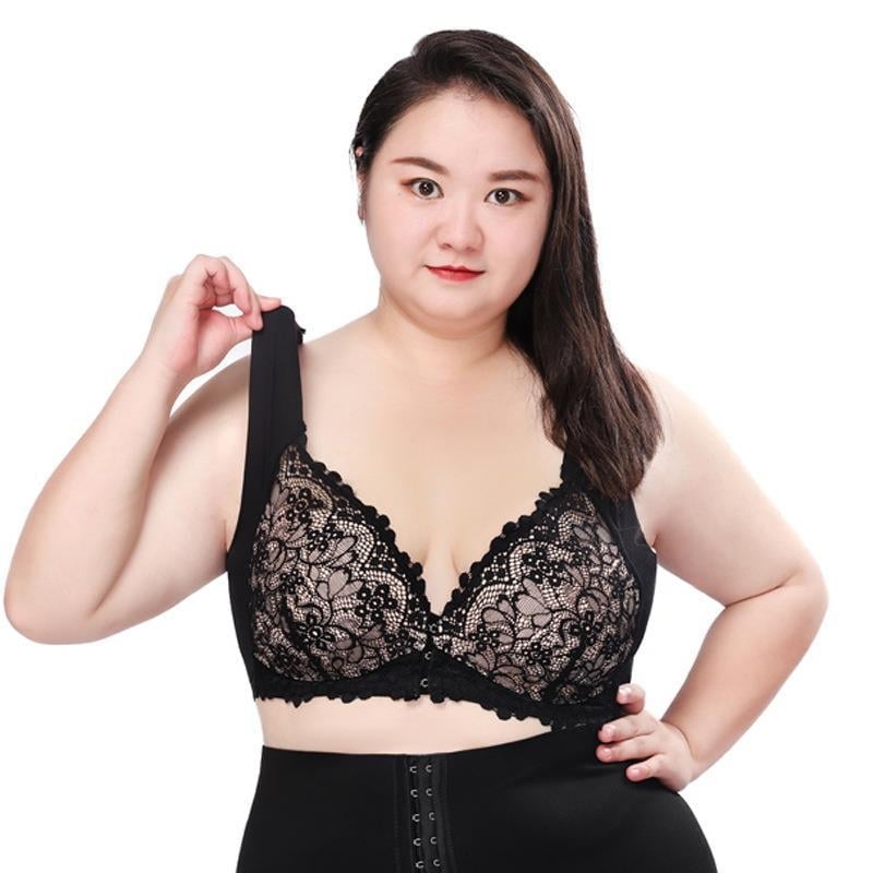 Grudnjak bez naramenica s prednjim zatvaranjem, latex košarice, modelirane, čipka