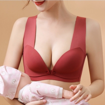 Bezšiven grudnjak za dojenje s prednjim zatvaračem, 100% pamuk, pogodan za sve faze, bez čeličnog prstena