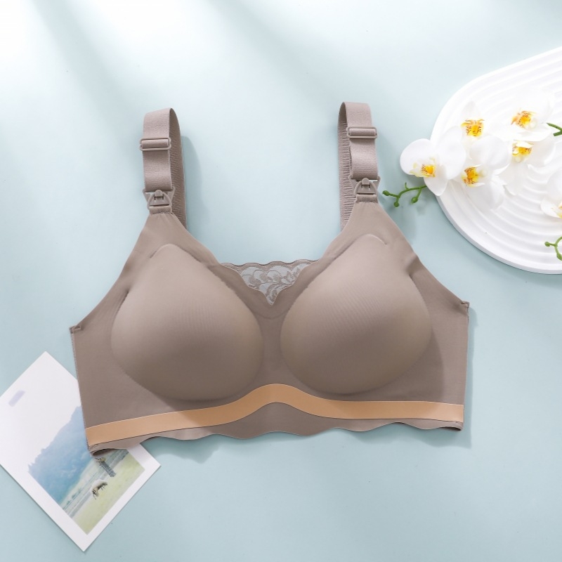 Majčinski i dojnji grudnjak, najlon tkanina s najlonskom podstavom, tanke oblikovane košarice, stražnje zatvaranje s četiri reda kukica, za dojenje