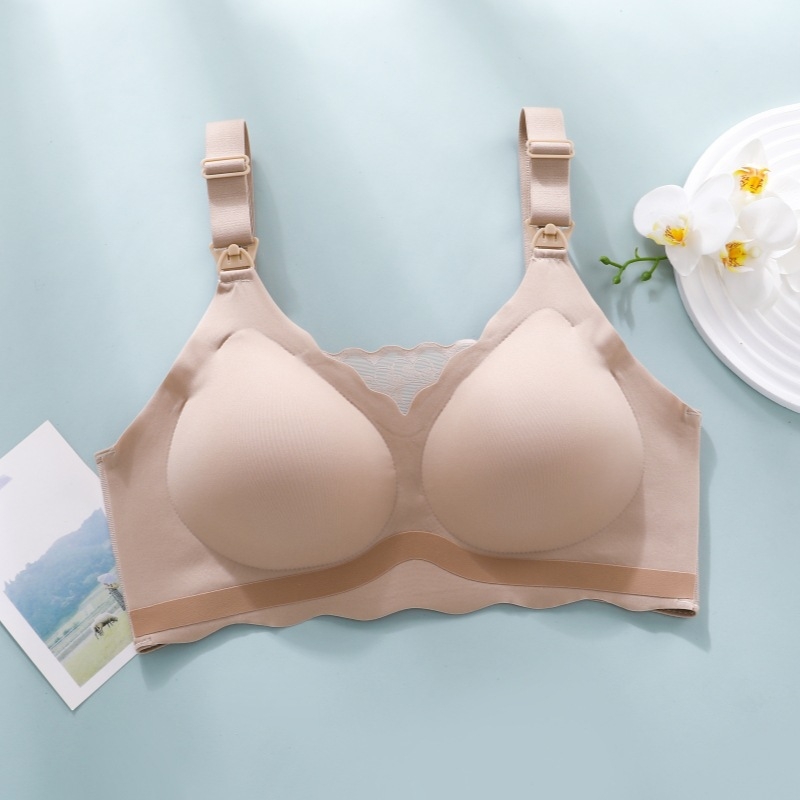 Majčinski i dojnji grudnjak, najlon tkanina s najlonskom podstavom, tanke oblikovane košarice, stražnje zatvaranje s četiri reda kukica, za dojenje