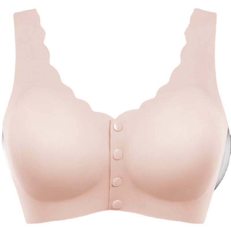 Trudnički grudnjak za dojenje, glatki, bez žice, prednja kopča, puni košaricu (dojenje)