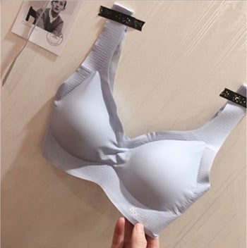 Bešavni hlađajući sportski grudnjak, bez žice, duboki V, 3/4 košarica s oblikovanom čašom, uklonjive dvostruke naramenice, bambus vlakna za jogu i san