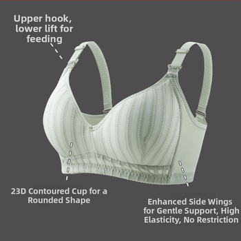 Sutien za dojenje s tankim oblikom košarica, žakard dizajn, materijal najlon (podstava: najlon; zatvarač: stražnje s tri reda kukica; bez čeličnih prstena)