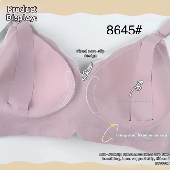 Dojiljni grudnjak za majke: odvojive dvostruke naramenice, tanke oblikovane košarice, čipkasti rub, glavna tkanina najlon 80–90%, podstava od pamuka, bez čeličnih prstena