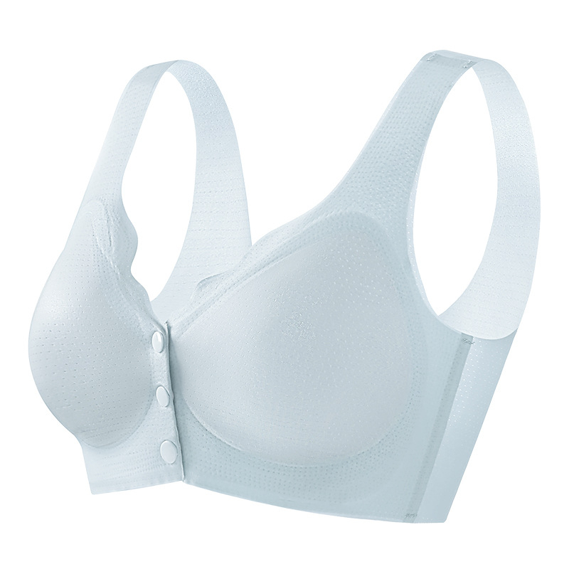 Sutien za dojenje, bezšivni, bez žica, puna čašica, prednje kopčanje, vest-stil, Ice Silk tkanina, prozračan