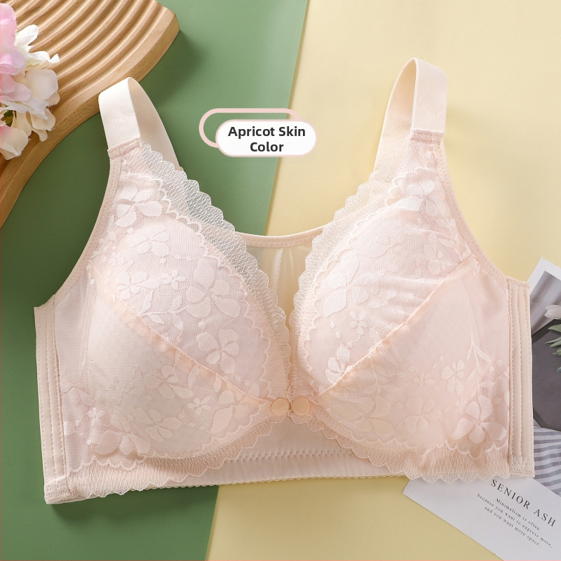 Sutien za dojenje velikih grudi, najlonska tkanina; tanke oblikovane košarice; fiksni naramenice; stražnje zatvaranje s četiri reda kukica; funkcija dojenja.