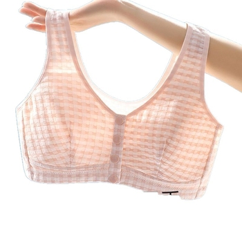 Sutien u vestnom stilu bez žice s prednjim kopčama, puni košarica, pamuk, prozračan, udoban