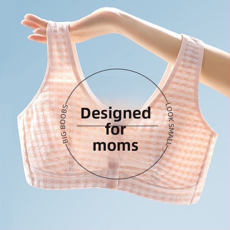 Sutien u vestnom stilu bez žice s prednjim kopčama, puni košarica, pamuk, prozračan, udoban