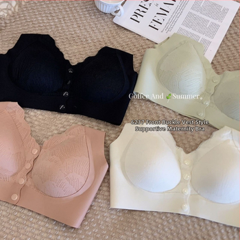 Dojenje grudnjak s prednjim kopčanjem, stil prsluka, tanke oblikovane šalice, najlon tkanina, prozračna podrška