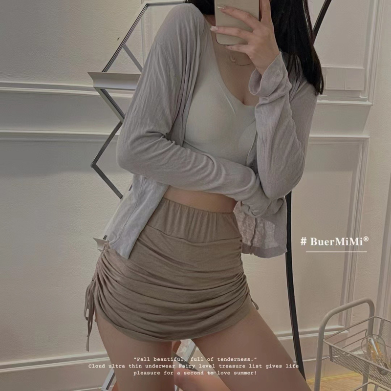 Bežični latex grudnjak za žene – ultra-tanki rashladni materijal oblaka leda, 3/4 košarica s tankim oblikovanim košaricama, fiksne dvostruke naramenice, za spavanje i sport