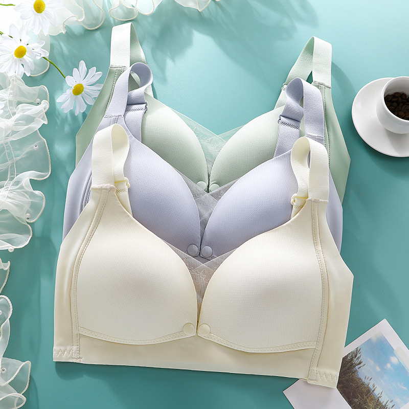 Trudnički i dojenje grudnjak s čipkom, tanke oblikovane košarice, fiksni dvostruki naramenice, za sve faze, 70–80% najlon