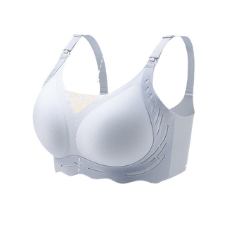 Grudnjak za dojenje s mekom podrškom, najlon materijal, tanke oblikovane košarice, fiksne naramenice, stražnje zatvaranje s četiri reda kukica i očiju