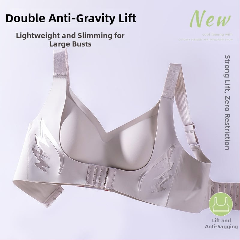 Sutien s prednjim zatvaračem za velike grudi – podizanje, skupljanje, protiv opuštanja; najlon tkanina, pune čašice, tanke oblikovane čašice, fiksne dvostruke naramenice, stražnje četiri reda kopči