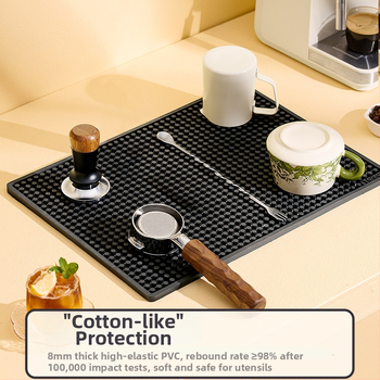 Tanray Bármat és Poháralátét – PVC, Négyzet alak, Modern Minimalista Stílus, Prémium Minőség