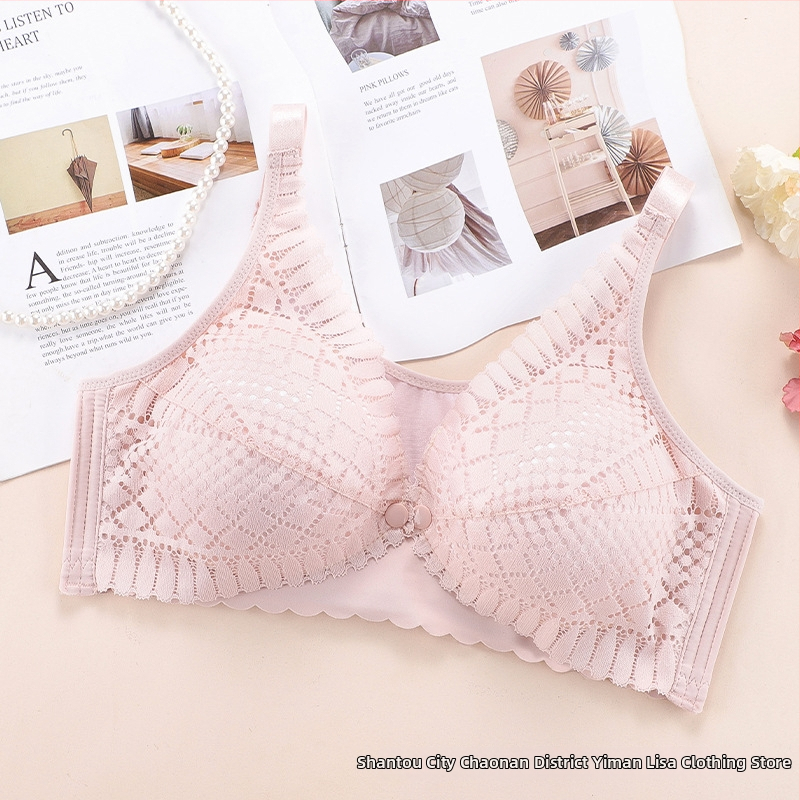 Σουτιέν θηλασμού με δαντέλα, μεγάλο μέγεθος, λεπτές κάψες, χωρίς σύρμα, πίσω με τέσσερις σειρές αγκράφες, σταθεροί διπλοί ιμάντες