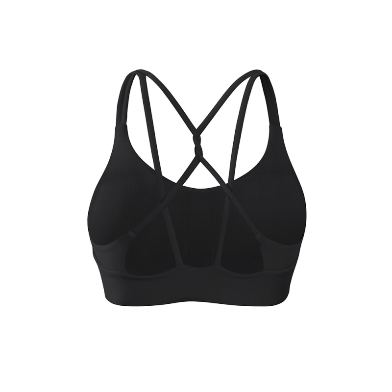 Sportski grudnjak za jogu s prekriženim stražnjim dijelom i umetkom za dojke, šalice 3/4, glavni materijal 80% najlon, 20% spandex, čvrste dvostruke naramenice