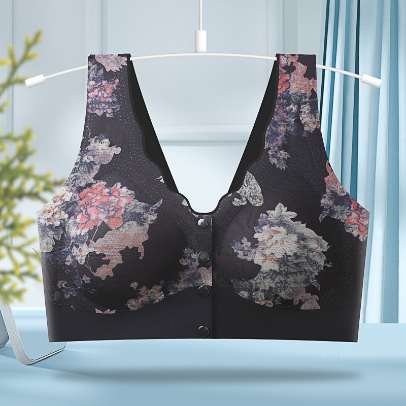 Sutien din plasă fără sârmă, cupă completă, respirabil, push-up, bretele fixe