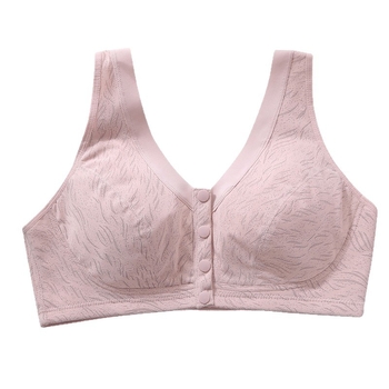 Bez žice grudnjak u prsluka s prednjim zatvaranjem, puna šalice, tanke oblikovane šalice od spužve, prozračna najlon tkanina s podstavom od pamuka