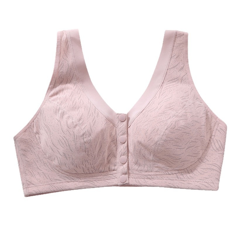 Bez žice grudnjak u prsluka s prednjim zatvaranjem, puna šalice, tanke oblikovane šalice od spužve, prozračna najlon tkanina s podstavom od pamuka