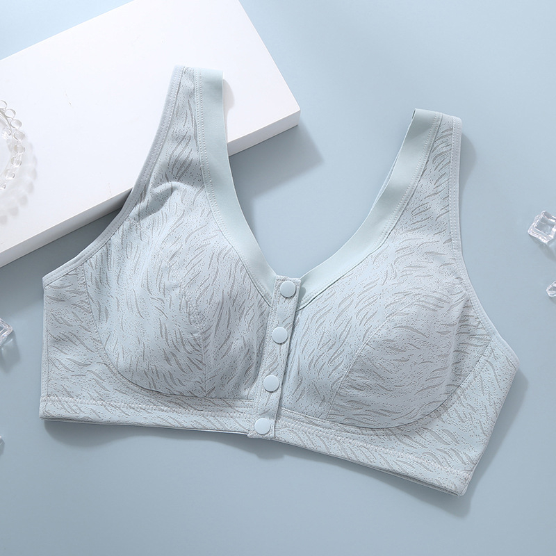 Bez žice grudnjak u prsluka s prednjim zatvaranjem, puna šalice, tanke oblikovane šalice od spužve, prozračna najlon tkanina s podstavom od pamuka
