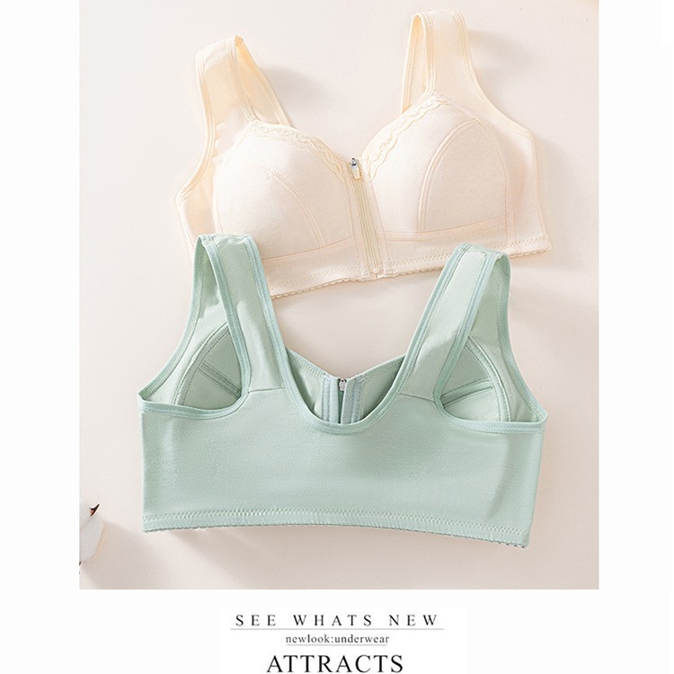 Sutien tip vest cu cupe subțiri din nylon, material principal poliester 80–90%, închidere fără nasturi, bretele duble fixe, respirabil și absorbant de transpirație.