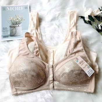 Bidanzi 271 Grudnjak za dojenje s prednjim zatvaranjem, prozračni najlon žakard, podstava od pamuka, puna košarica, bez žica