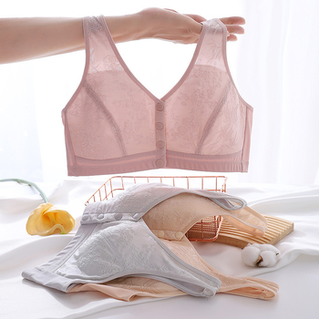 Podrška za zrelije žene u stilu veste, prednje kopčanje, puna čašica, tanke oblikovane čašice, Nylon-Spandex 88/12 s pamukom podstavom, prozračna i upija vlagu, sve sezone