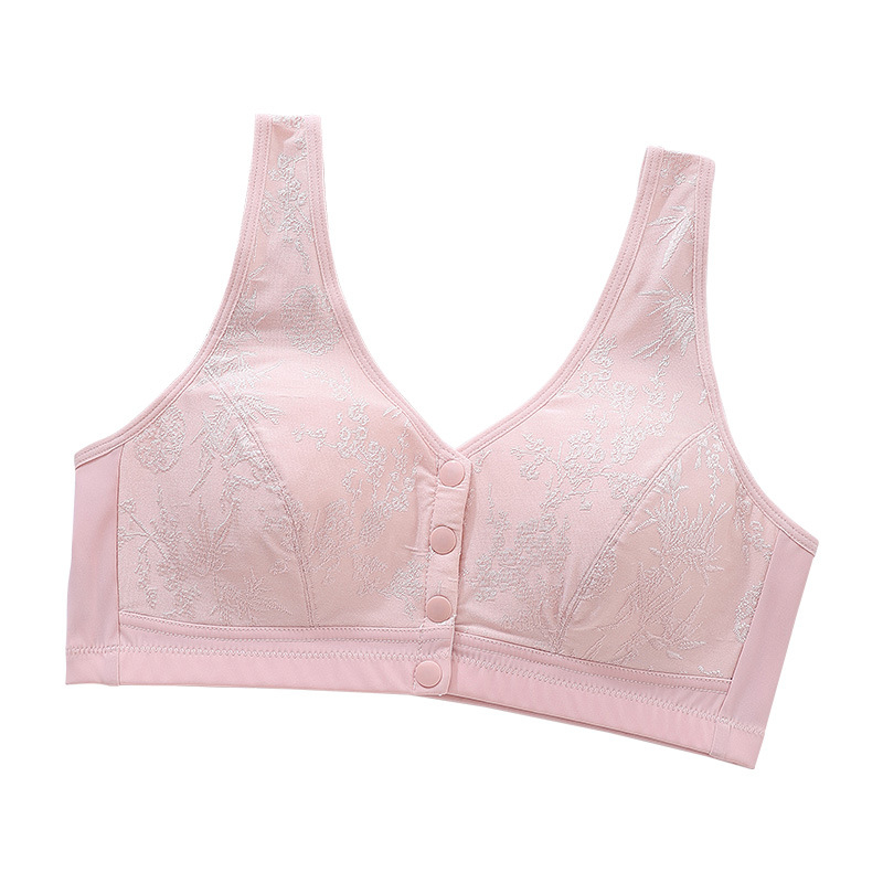 Podrška za zrelije žene u stilu veste, prednje kopčanje, puna čašica, tanke oblikovane čašice, Nylon-Spandex 88/12 s pamukom podstavom, prozračna i upija vlagu, sve sezone