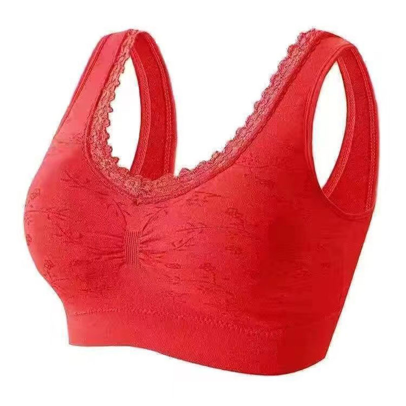 Plus-size bezzkostni push-up grudnjak, u stilu vest, za žene srednje i starije dobi