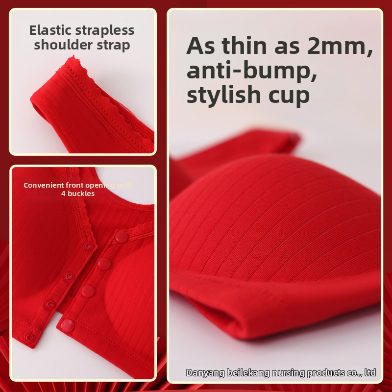 Sutien cu cupă completă, închidere frontală cu cataramă, bretele fixe, material din bumbac, căptușeală din nailon 50–70%, susținere superioară și modelare