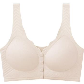 Sutien za dojenje s prednjim kopčanjem, vest stil, tanke oblikovane košarice, prozračan najlonski materijal (70–80% najlona), podstava od spandeksa