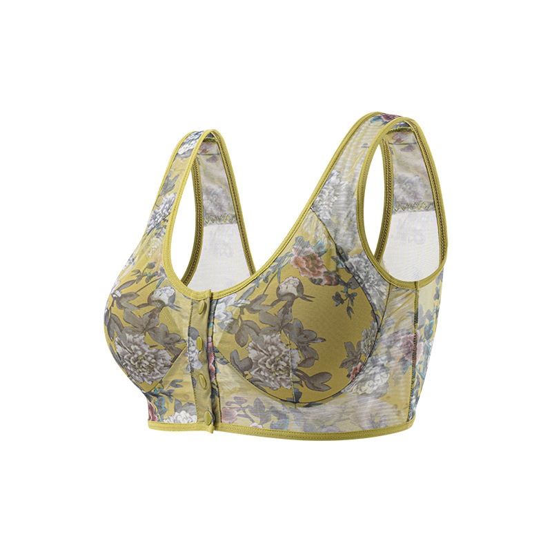 Sutien s prednjim zatvaranjem, čipka, bez čeličnih obruča, tanak, bez šavova, velika veličina, košarica 3/4, vest-stil