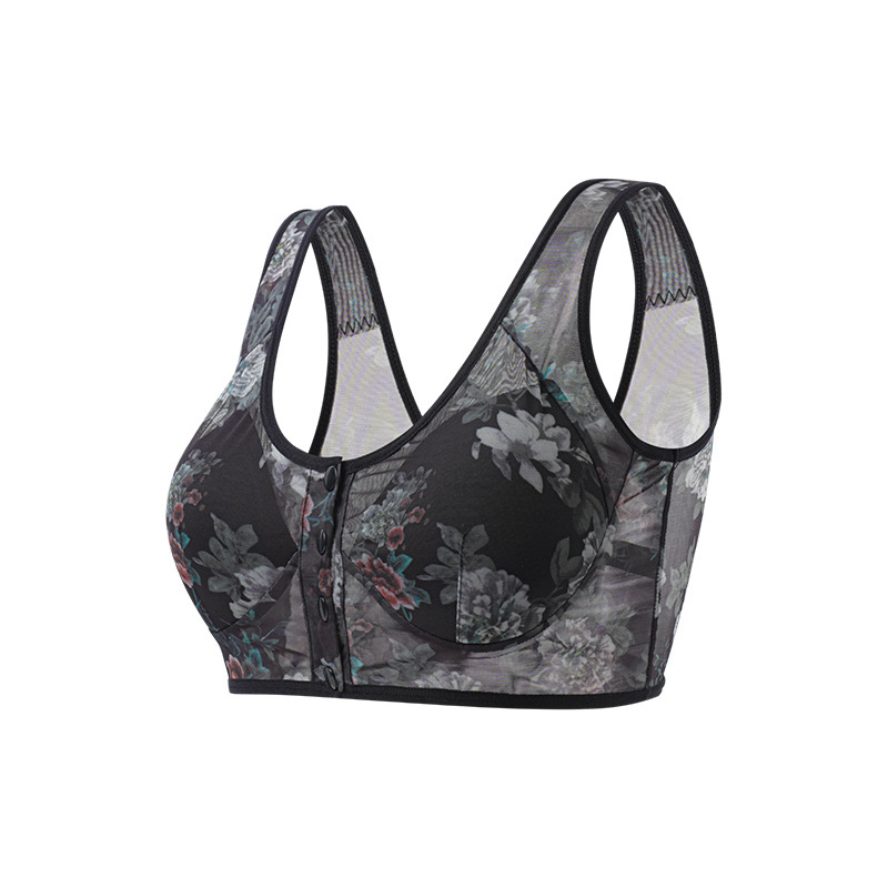 Sutien s prednjim zatvaranjem, čipka, bez čeličnih obruča, tanak, bez šavova, velika veličina, košarica 3/4, vest-stil