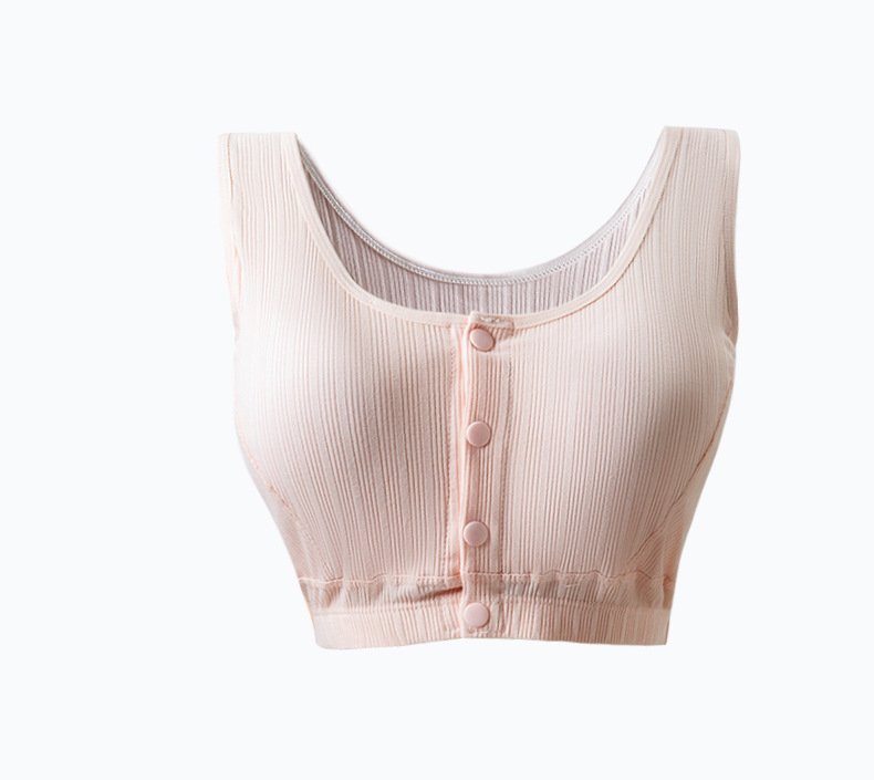 Pamukasti grudnjak u vest-stilu s prednjim kopčanjem, puna čašica, tanak oblikovani košarica, fiksirane dvostruke naramenice, prozračan