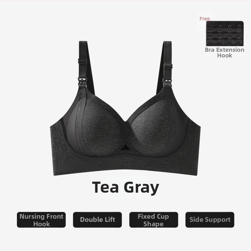 Sutien de alăptare pentru maternitate, bretele fixe, cupe subțiri formate, finisaj lucios, închidere la spate cu patru rânduri de cârlige, material principal viscoză 90–95%