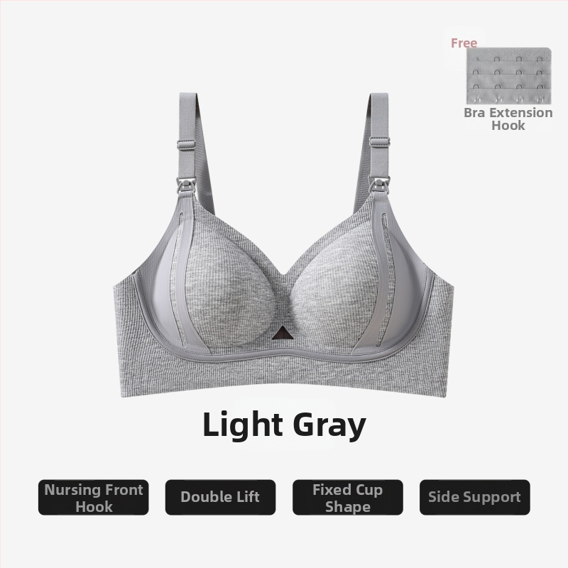 Sutien de alăptare pentru maternitate, bretele fixe, cupe subțiri formate, finisaj lucios, închidere la spate cu patru rânduri de cârlige, material principal viscoză 90–95%
