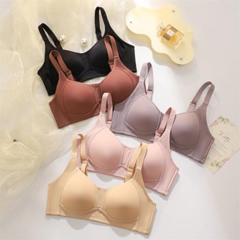 Bezrabotni sportski grudnjak, bez žice, prozračan pamuk-miješavina, lagan i tanak, 3/4 košarice s tankim oblikovanim košaricama, stražnji zatvarač s tri reda kopči, fiksne naramenice