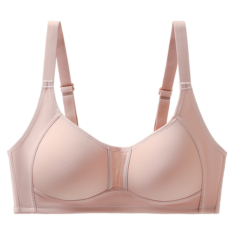 Bezrabotni sportski grudnjak, bez žice, prozračan pamuk-miješavina, lagan i tanak, 3/4 košarice s tankim oblikovanim košaricama, stražnji zatvarač s tri reda kopči, fiksne naramenice