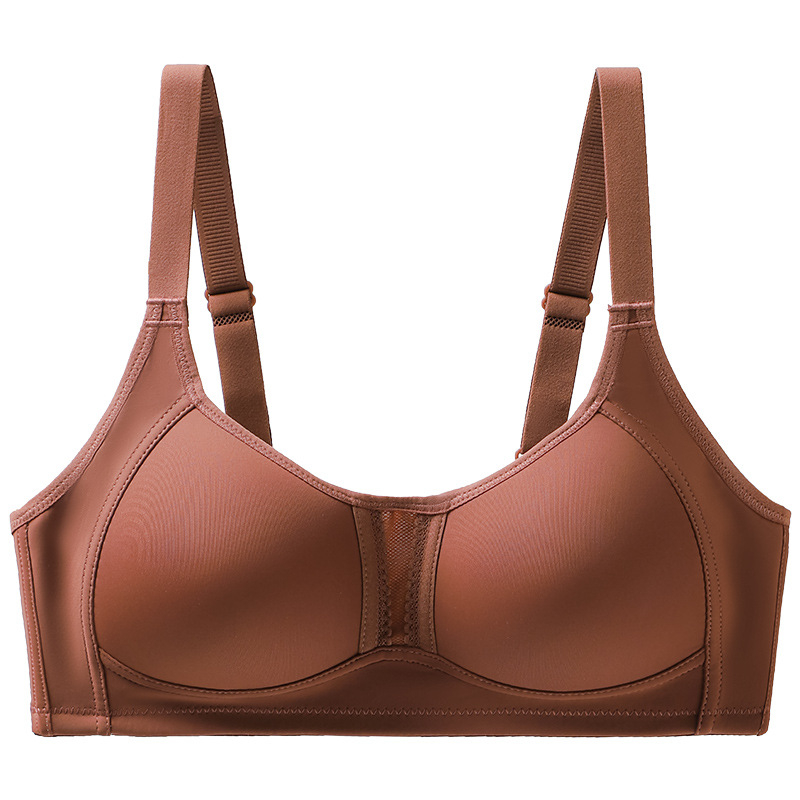 Bezrabotni sportski grudnjak, bez žice, prozračan pamuk-miješavina, lagan i tanak, 3/4 košarice s tankim oblikovanim košaricama, stražnji zatvarač s tri reda kopči, fiksne naramenice