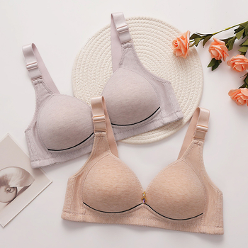 Σουτιέν μεγάλου μεγέθους χωρίς μεταλλικά εξαρτήματα, 3/4 κύπελλο, καλύματα από σπόγγο, πολυεστερικό ύφασμα, σταθερά διπλά ιμάντες, πίσω κούμπωμα με τρεις σειρές