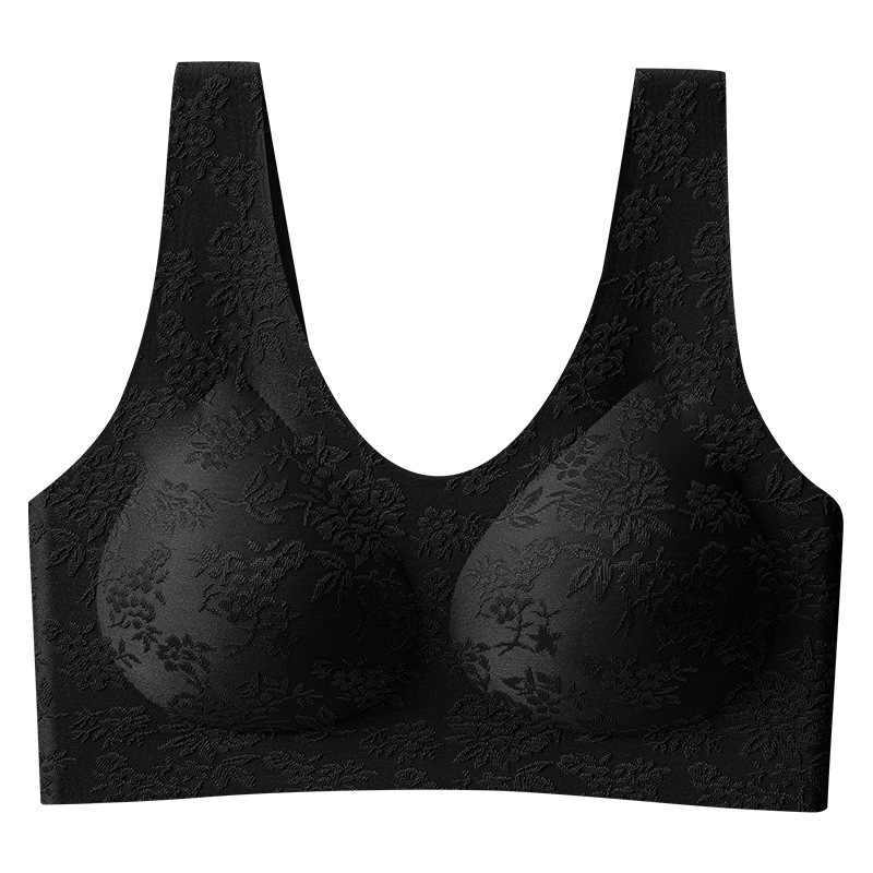 Sutien în stil vestă, fără cusături, cu bretele fixe, cupă completă, cupă turnată subțire, material nylon