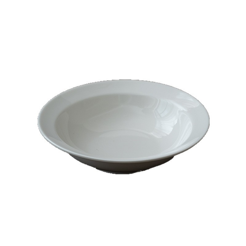 Keramička duboka zdjela za rezance i voće, Dehua porcelan, okruglog oblika, kapacitet 250 ml, mikrovalna sigurnost, jednodelna izrada