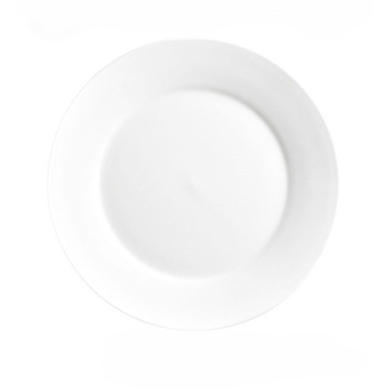 Bijeli porcelanski večernji tanjur – plosni, okrugli Moonlight dizajn, tanjur za steak, posuđe s logotipom