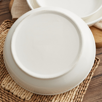 Bijeli keramički tanjuri za hotele i restorane, tanjuri za prženje i rižu, kućno magnezijsko porcelansko posuđe