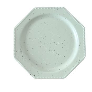 Farfurie octagonală din porțelan pentru desert, rezistentă la microunde, stil coreean