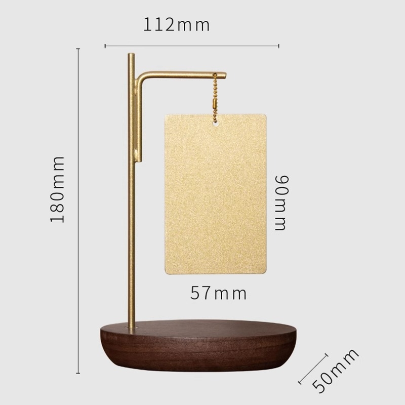 Drevený znak zákazu fajčenia na hotelový stôl s QR kódom na objednávanie – lakovaná povrchová úprava, štýl Nový Čínsky, možnosť tlače loga