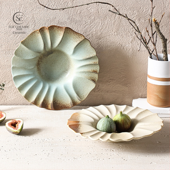 Pasta straw-hat plate, porculanski duboki tanjur, glaziran u pećnici, okrugli, moderni minimalistički stil