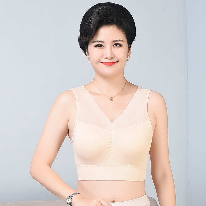 Sutien din nylon, fără sârme, cupe 3/4 ușor modelate, respirabil, susținere superioară